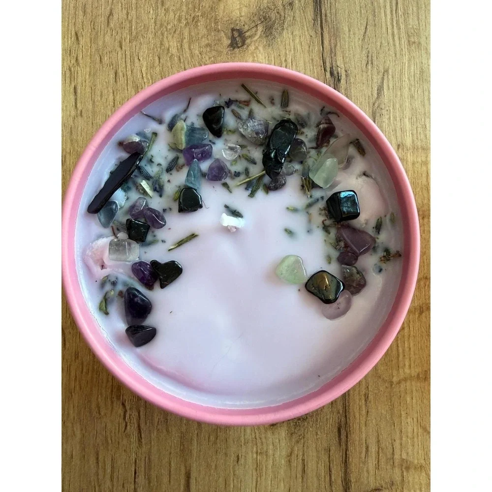 Glow Through It Candle – Honey, Eucalyptus, Jasmine, Black Tourmaline Soy Wax